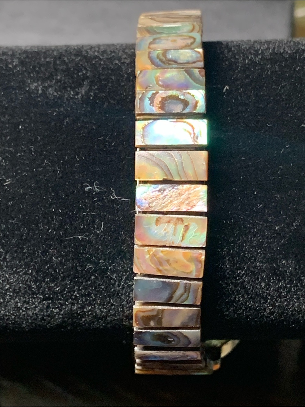 Iridescent Shell Inlay Watch with Gold Tones - Picture 2 of 5